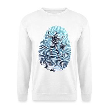 Tauchen Mein DNA-Geschenk Tauchsport - Unisex Pullover - Weiß - Vorne - Alina (178cm) & Michal (187cm)