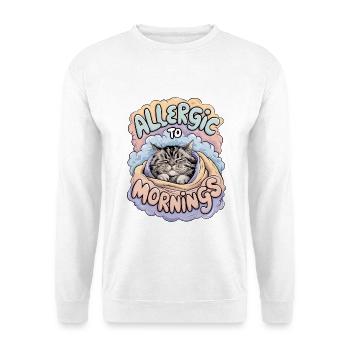 Allergic To Mornings - Unisex Sweatshirt - white - Front