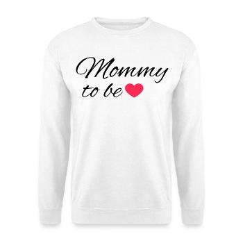 Mommy to be - Unisex Pullover - Weiß - Vorne - Alina (178cm) & Michal (187cm)