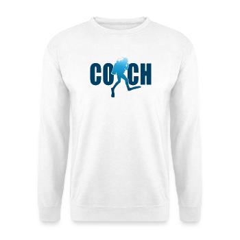 Tauchtrainer Geschenk Tauchlehrer - Unisex Pullover - Weiß - Vorne - Alina (178cm) & Michal (187cm)