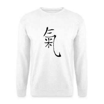 chi qi energie - Unisex Pullover - Weiß - Vorne - Alina (178cm) & Michal (187cm)