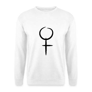 Venus Symbol Frau Mädchen weiblich Geschenk - Unisex Pullover - Weiß - Vorne - Alina (178cm) & Michal (187cm)