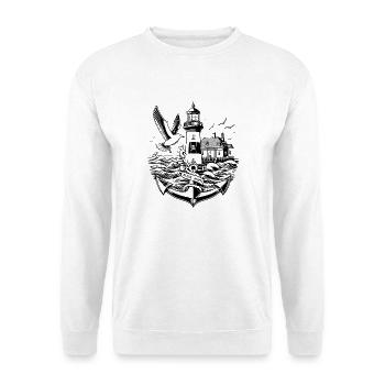 Paysage côtier Moin Moin 2 - Sweat-shirt Unisexe - blanc - Devant