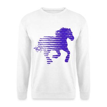 PFERD. FOHLEN. STUTE. TIER. TIERE. NATUR. - Unisex Pullover - Weiß - Vorne - Alina (178cm) & Michal (187cm)