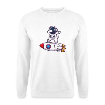 Rakete - Unisex Pullover - Weiß - Vorne - Alina (178cm) & Michal (187cm)