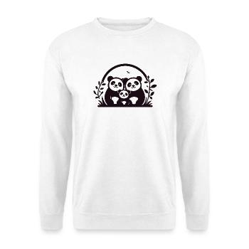 Pandas Family - 2 Eltern, 1 Kind - Unisex Pullover - Weiß - Vorne