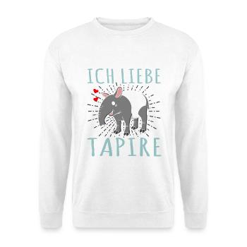 Tapir - Unisex Pullover - Weiß - Vorne - Alina (178cm) & Michal (187cm)