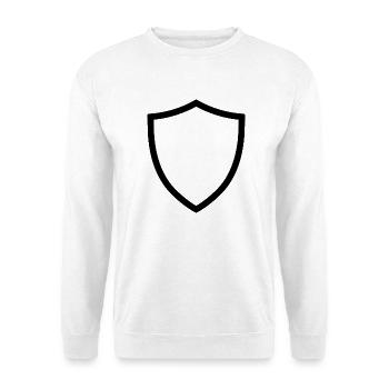shield icon logo shape security - Unisex Sweatshirt - white - Front
