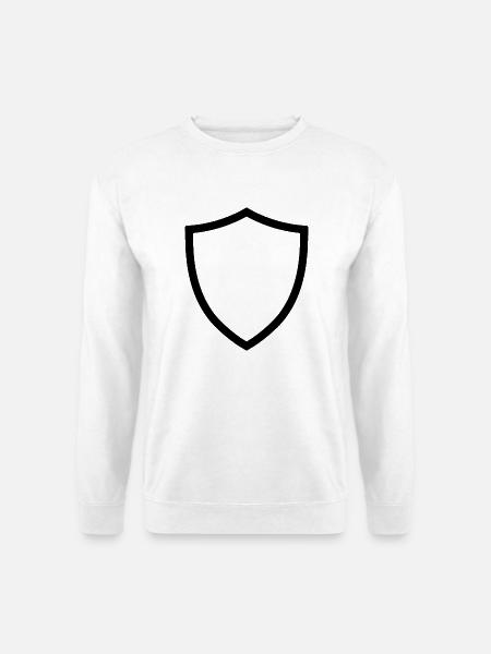 Schild-Symbol-Logo-Form-Sicherheit - Unisex Pullover - Weiß