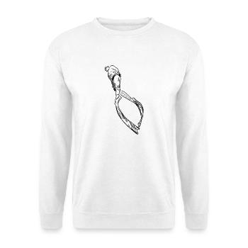 Apnoe 001 black - Unisex Pullover - Weiß - Vorne - Alina (178cm) & Michal (187cm)
