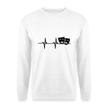 Drama Masks Theatre Heart palpitations - Unisex Sweatshirt - white - Front