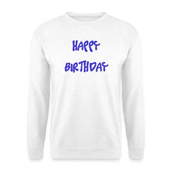 1. 1 JAHR. 1. JAHRESTAG. 1 JAHR GEBURTSTAG - Unisex Pullover - Weiß - Vorne - Alina (178cm) & Michal (187cm)