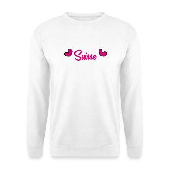 SCHWEIZ. HUMOR. LAND. FLAGGE. GENF. LAUSANNE - Unisex Pullover - Weiß - Vorne