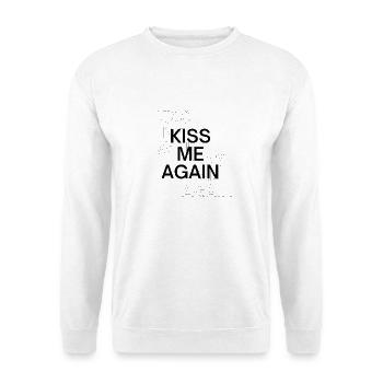 Küss mich wieder - Unisex Pullover - Weiß - Vorne - Alina (178cm) & Michal (187cm)