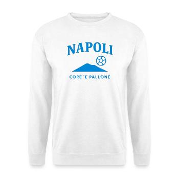 Napoli Core Pallone Logo - Unisex Pullover - Weiß - Vorne - Alina (178cm) & Michal (187cm)