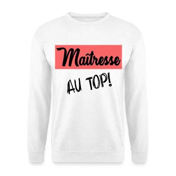 MERCI. MAÎTRESSE. MAÎTRE. MERCI MAÎTRESSE - Sweat-shirt Unisexe - blanc - Devant