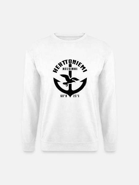 Herttoniemi Helsinki Anker Textilien und Geschenke - Unisex Pullover - Weiß