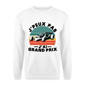Ich kann nicht, ich habe einen tollen Preis - Unisex Pullover - Weiß - Vorne - Alina (178cm) & Michal (187cm)