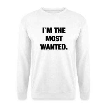 I`m the most wanted - Unisex Pullover - Weiß - Vorne - Alina (178cm) & Michal (187cm)