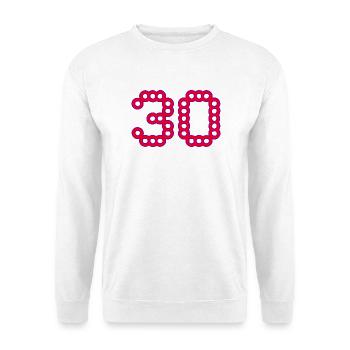 30. 30 YEARS. 30th ANNIVERSARY. 30 YEARS ANNIVERSARY. - Unisex Sweatshirt - white - Front