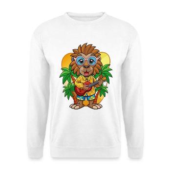 Lustige Pavian Cartoon Sommer Strand Sonnenbrille - Unisex Pullover - Weiß - Vorne - Alina (178cm) & Michal (187cm)