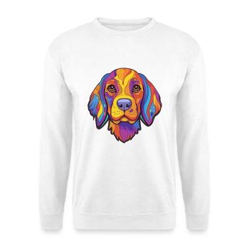 Deutsche Bracke Hunderasse Cartoon Kawaii Illustrat - Unisex Pullover - Weiß - Vorne - Alina (178cm) & Michal (187cm)
