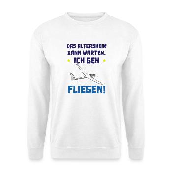 das altersheim kann warten - Unisex Pullover - Weiß - Vorne - Alina (178cm) & Michal (187cm)