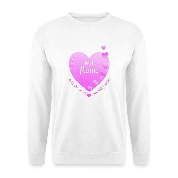 beste Mama - Unisex Pullover - Weiß - Vorne - Alina (178cm) & Michal (187cm)