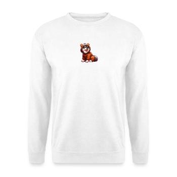 Finnischer Lapphund - Unisex Pullover - Weiß - Vorne - Alina (178cm) & Michal (187cm)