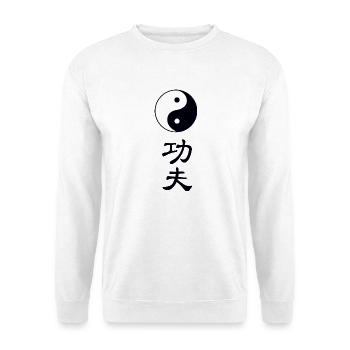 tao kung fu - Unisex Pullover - Weiß - Vorne - Alina (178cm) & Michal (187cm)