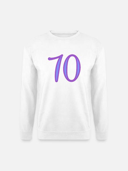 70. 70 ANS. 70e ANNIVERSAIRE. ANNIVERSAIRE 70 ANS. - Sweat-shirt Unisexe - blanc