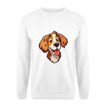 Perro de Presa Mallorquinische Hunderasse Cartoon Kawaii - Unisex Pullover - Weiß - Vorne - Alina (178cm) & Michal (187cm)