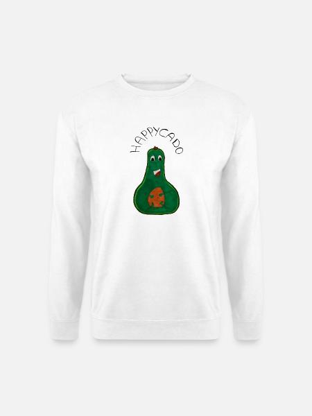 HappyCado – gut gelaunte Avocado - Unisex Pullover - Weiß