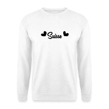 SCHWEIZ. HUMOR. LAND. FLAGGE. GENF. LAUSANNE - Unisex Pullover - Weiß - Vorne