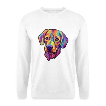 Braque Saint Germain Hunderasse Cartoon Kawaii Illu - Unisex Pullover - Weiß - Vorne - Alina (178cm) & Michal (187cm)
