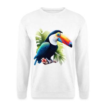 Tukan Naturliebhaber - Unisex Pullover - Weiß - Vorne - Alina (178cm) & Michal (187cm)