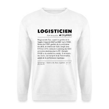 Logisticien - Maestro de la Supply Chain ! - Sweat-shirt Unisexe - blanc - Devant