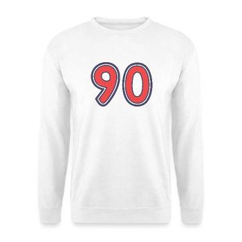 90. 90 ANS. 90e ANNIVERSAIRE. ANNIVERSAIRE 90 ANS. - Sweat-shirt Unisexe - blanc - Devant