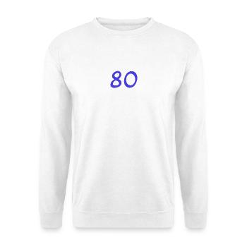 80. 80 JAHRE. 80-JÄHRIGES JUBILÄUM. 80. GEBURTSTAG. - Unisex Pullover - Weiß - Vorne