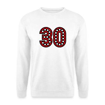 30. 30 YEARS. 30th ANNIVERSARY. 30 YEARS ANNIVERSARY. - Unisex Sweatshirt - white - Front