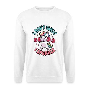 Je ne transpire pas, je scintille - Sweat-shirt Unisexe - blanc - Devant