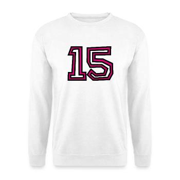 15 - Unisex Pullover - Weiß - Vorne