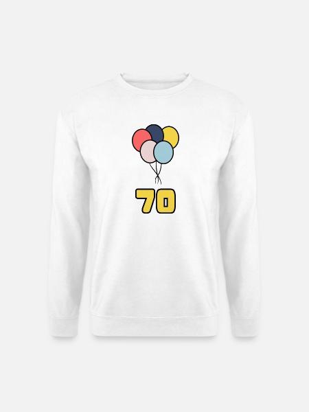 70. 70 JAHRE. 70-JÄHRIGES JUBILÄUM. GEBURTSTAG 70 JAHRE. - Unisex Pullover - Weiß