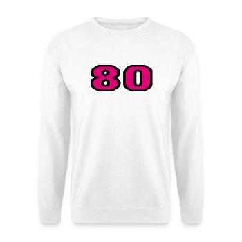 80. 80 JAHRE. 80-JÄHRIGES JUBILÄUM. 80. GEBURTSTAG. - Unisex Pullover - Weiß - Vorne