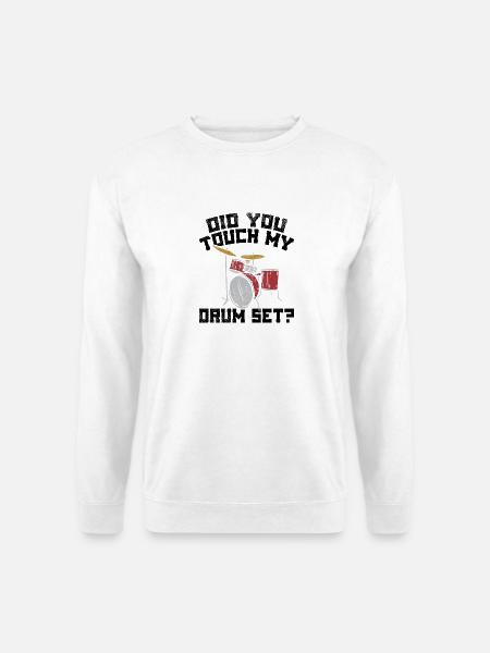 Schlagzeuger Schlagzeug - Unisex Pullover - Weiß