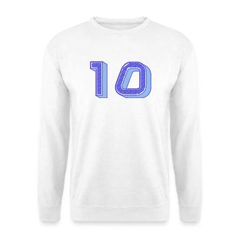 10. 10 ANS. 10e ANNIVERSAIRE. ANNIVERSAIRE 10 ANS. - Sweat-shirt Unisexe - blanc - Devant