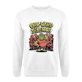 Schweigen des Ork-Schutzes - Unisex Pullover - Weiß - Vorne - Alina (178cm) & Michal (187cm)