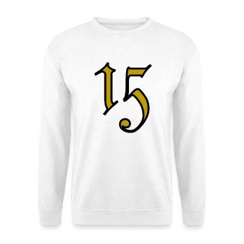 15. 15 ANS. 15e ANNIVERSAIRE. ANNIVERSAIRE 15 ANS. - Sweat-shirt Unisexe - blanc - Devant