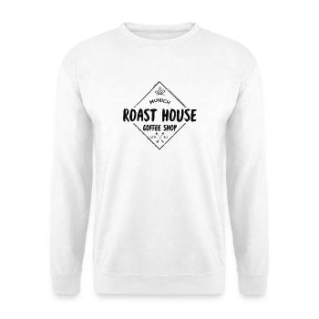 Kaffee, coffee shop, München - Unisex Pullover - Weiß - Vorne - Alina (178cm) & Michal (187cm)