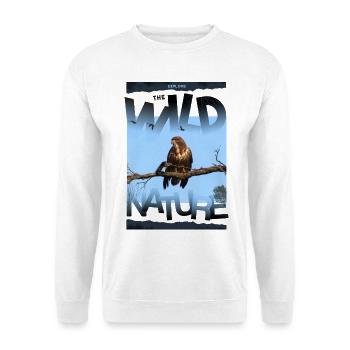 wild nature Natur Wildnis - Unisex Pullover - Weiß - Vorne - Alina (178cm) & Michal (187cm)